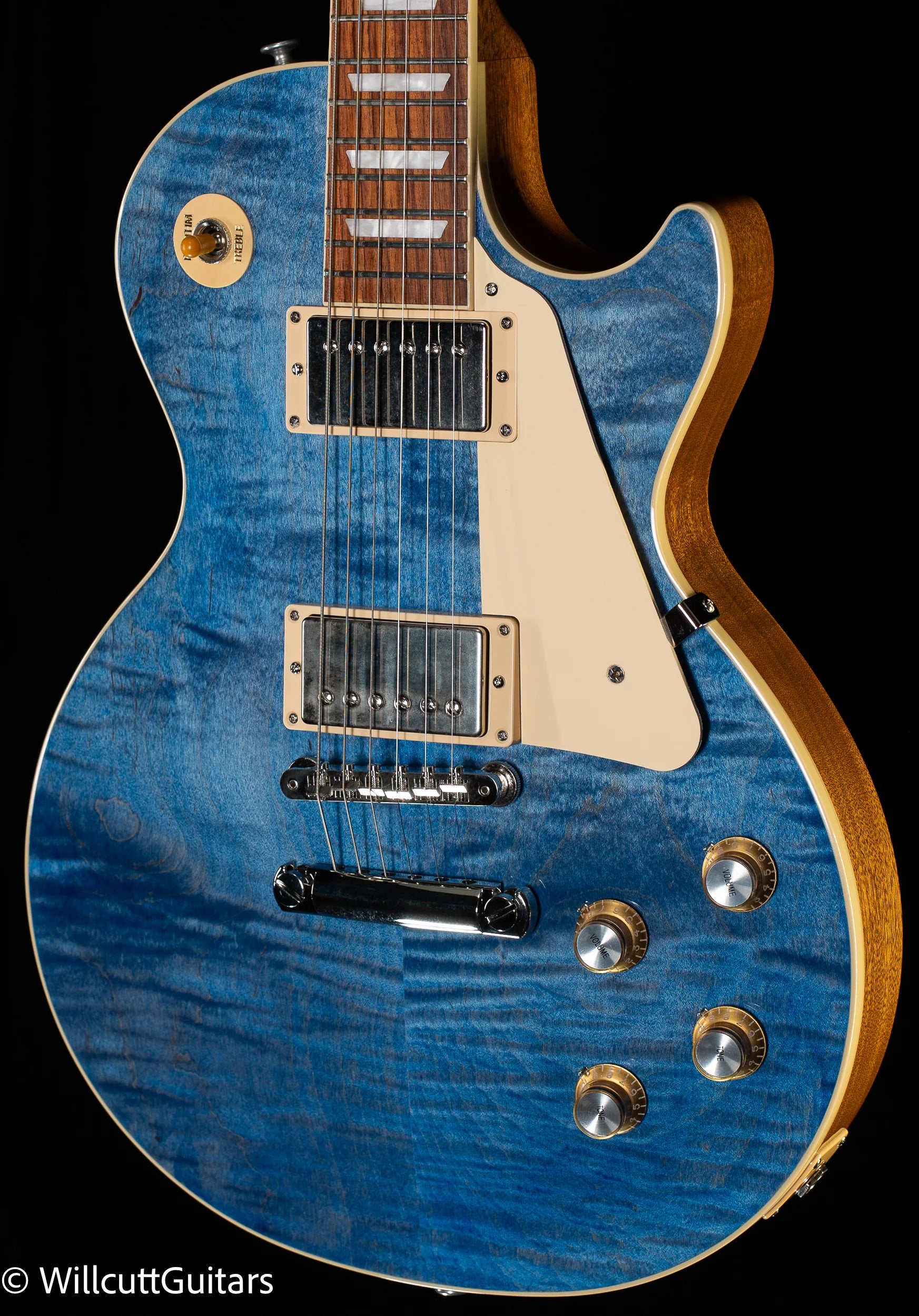 Đàn Guitar Điện Gibson Les Paul Standard 60s Figured Top, Ocean Blue