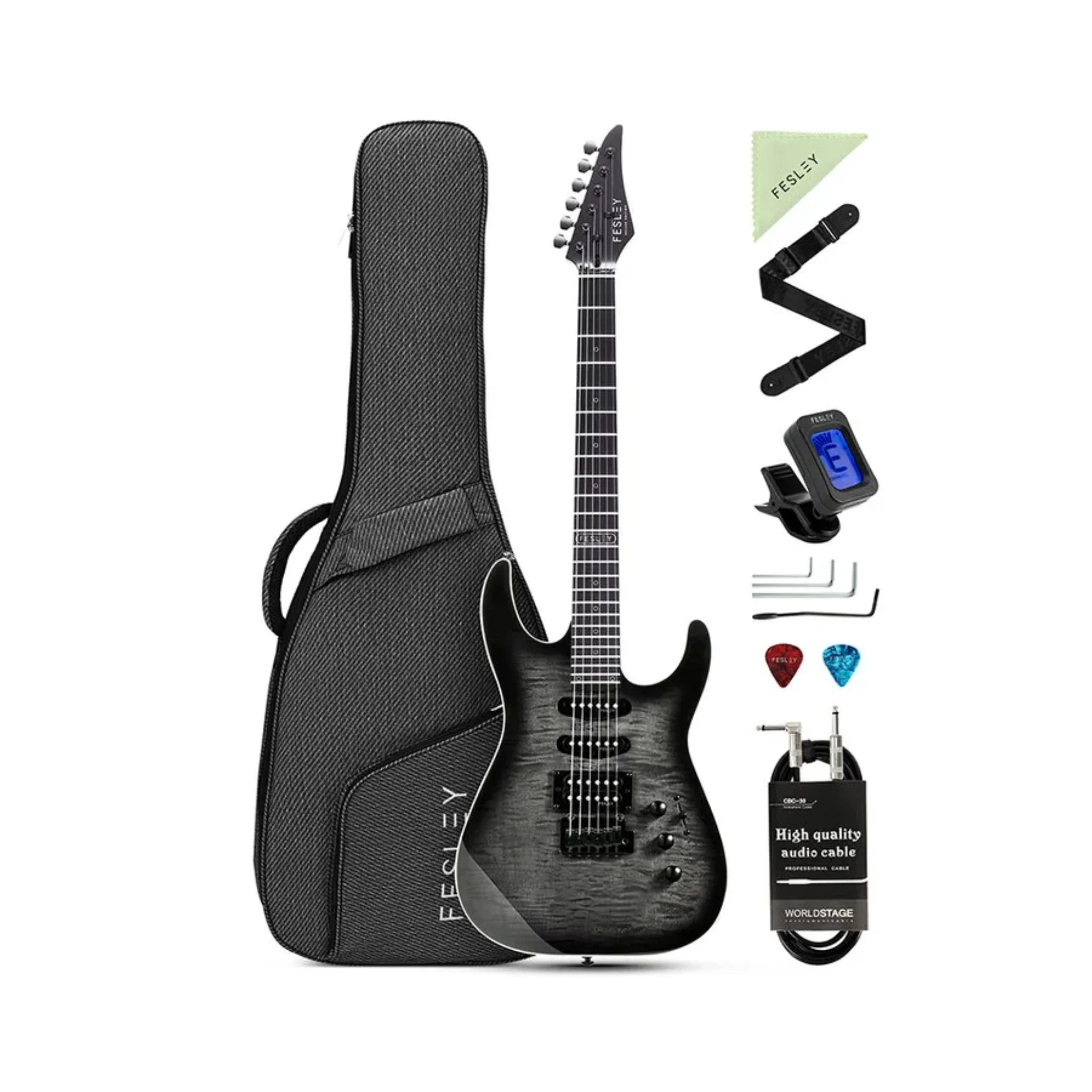 Đàn Guitar Điện Fesley FDK800 HSS, Mixed Fingerboard