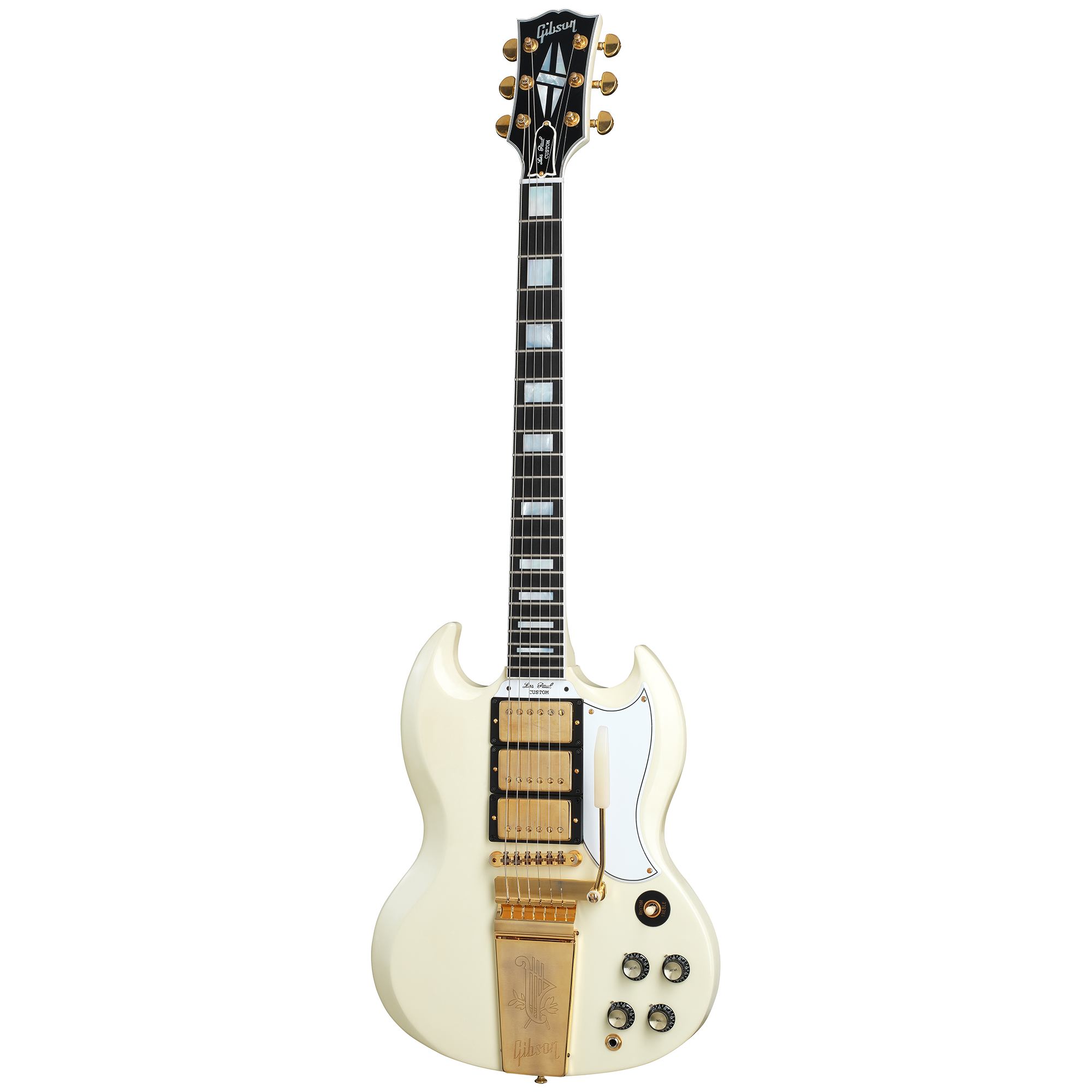 Đàn Guitar Điện Gibson 1963 Les Paul SG Custom Reissue with Maestro Vibrola, Classic White