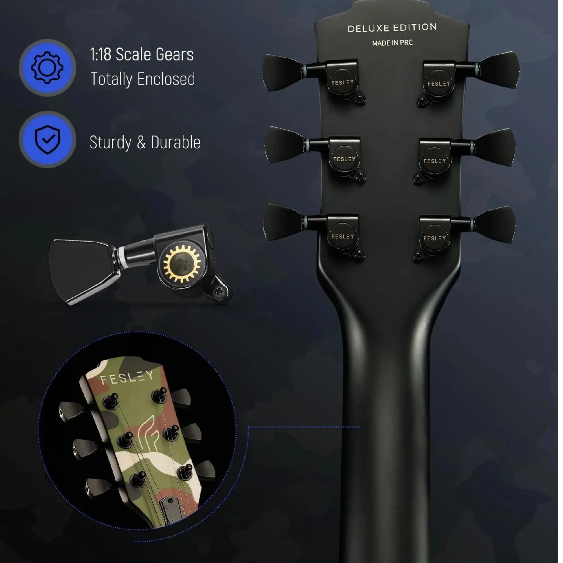 Đàn Guitar Điện Fesley FLP400 HH Techwood Fingerboard Camouflage