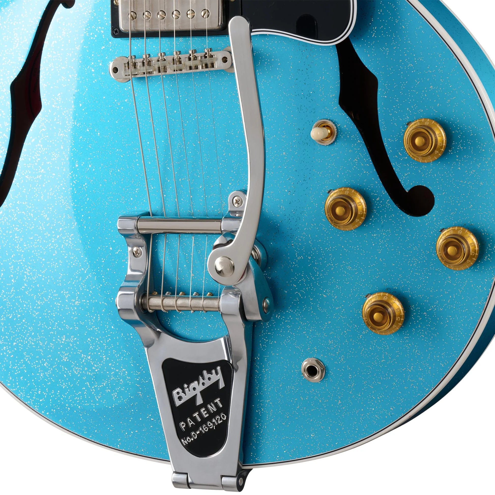 Đàn Guitar Điện Gibson 1964 ES-345 Reissue with Bigsby Sapphire Mist HS, Rosewood Fingerboard, Sapphire Mist