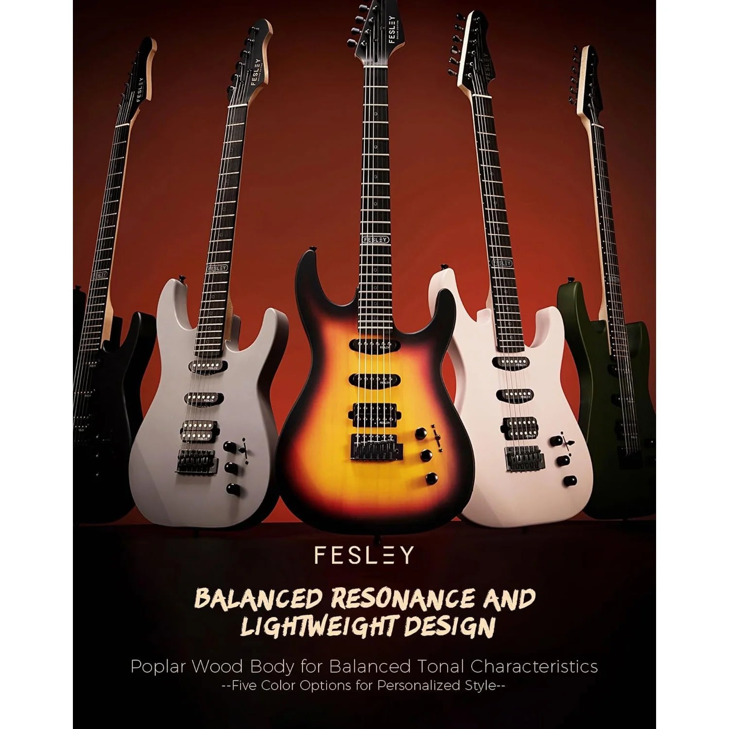 Đàn Guitar Điện Fesley FST400M HSS, Mixed Fingerboard