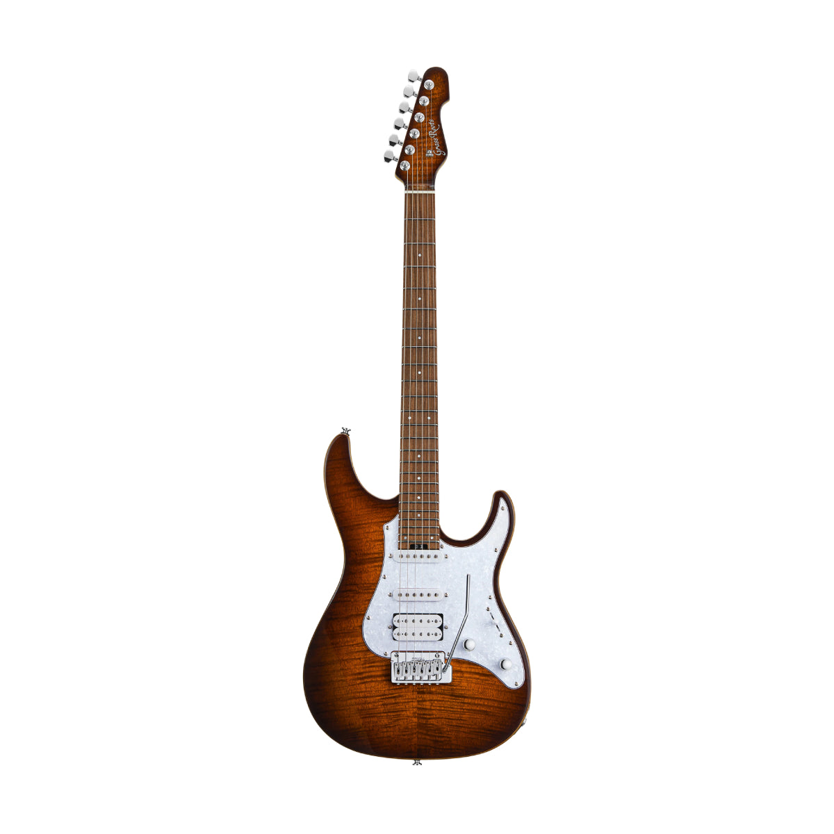 GrassRoots G-SNAPPER-24PF-FM-TGESB Pau Ferro FB, Tiger Eye Sunburst