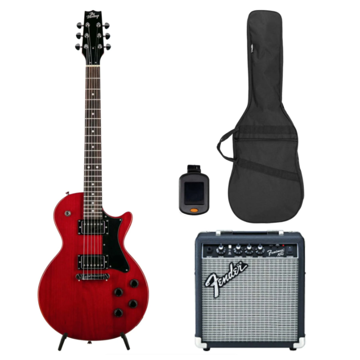 Heritage Ascent Collection H-137 Humbucker Electric Guitar Bundle, Vintage Cherry (VN Exclusive)
