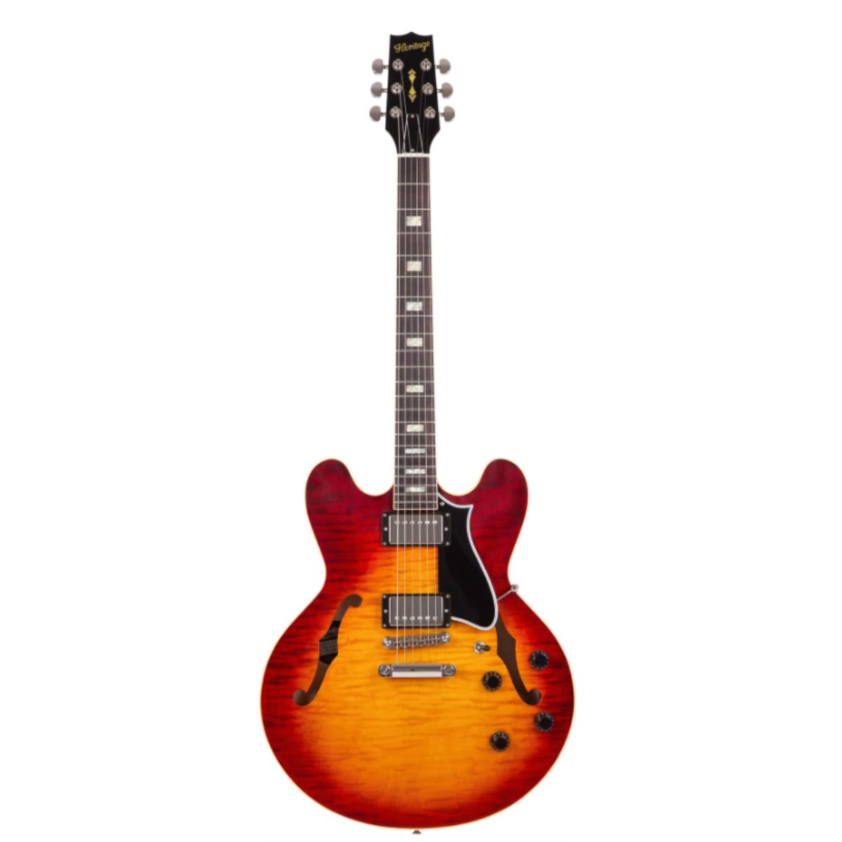 Heritage Custom Shop Core Collection H-535 Electric Guitar with Case, Dark Cherry Sunburst