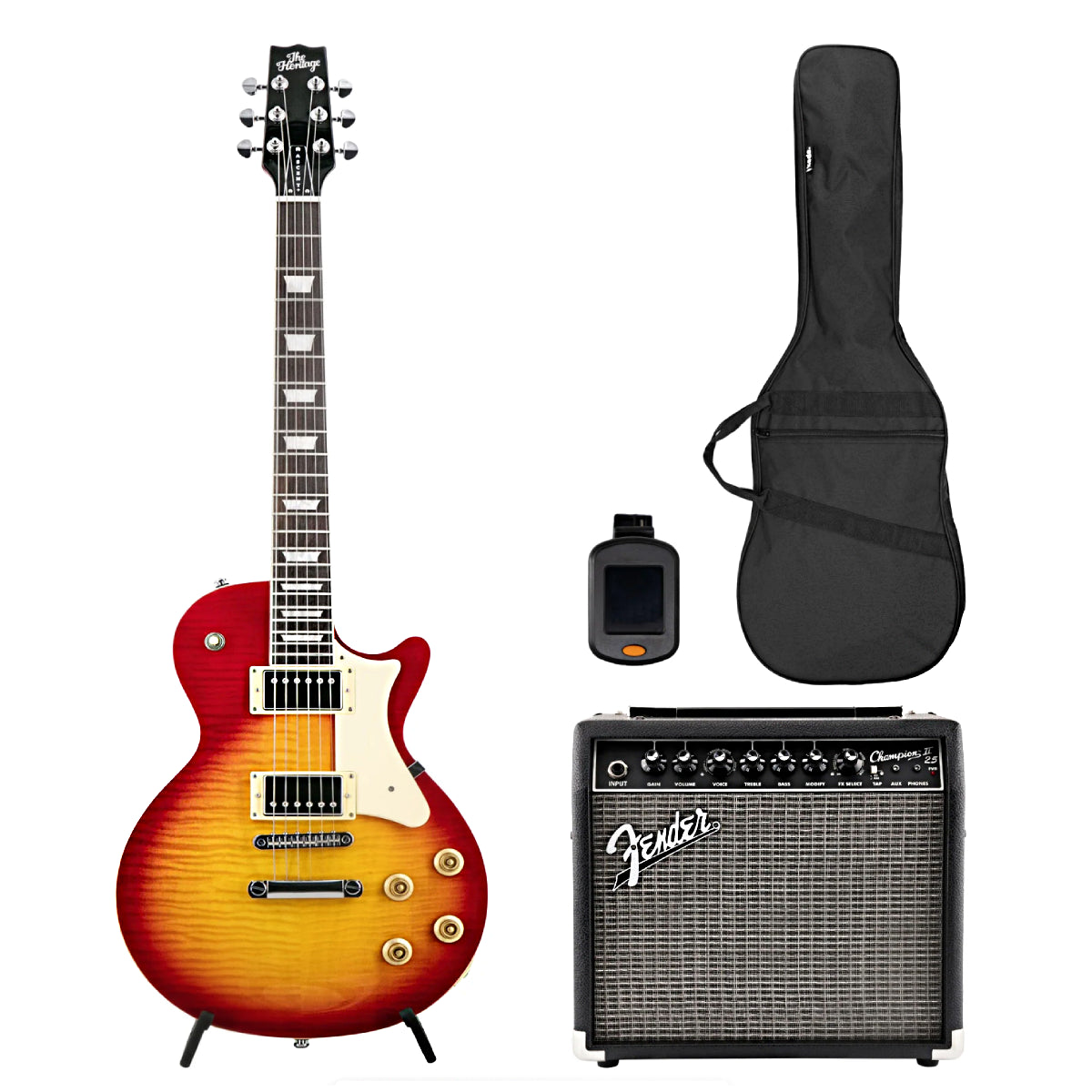 Heritage Ascent+ Collection H-150 Electric Guitar Bundle, Cherry Sunburst (VN Exclusive)