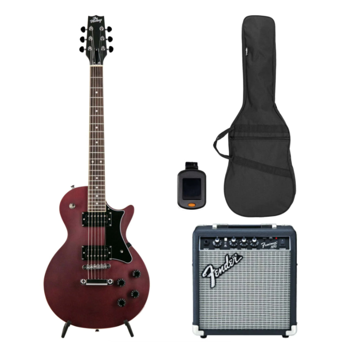 Heritage Ascent Collection H-150 Electric Guitar Bundle, Matte Burgundy (VN Exclusive)