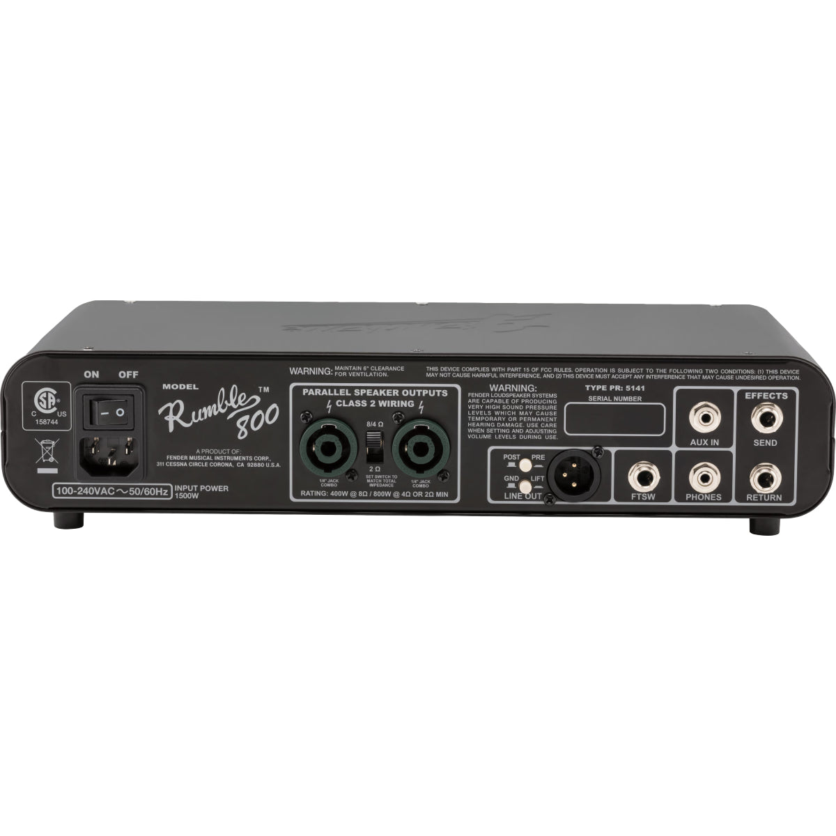 Amplifier Fender Rumble 800 HD Head