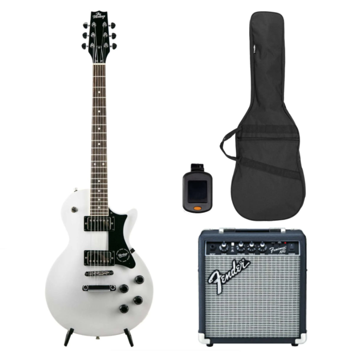 Heritage Ascent Collection H-150 Electric Guitar Bundle, White (VN Exclusive)