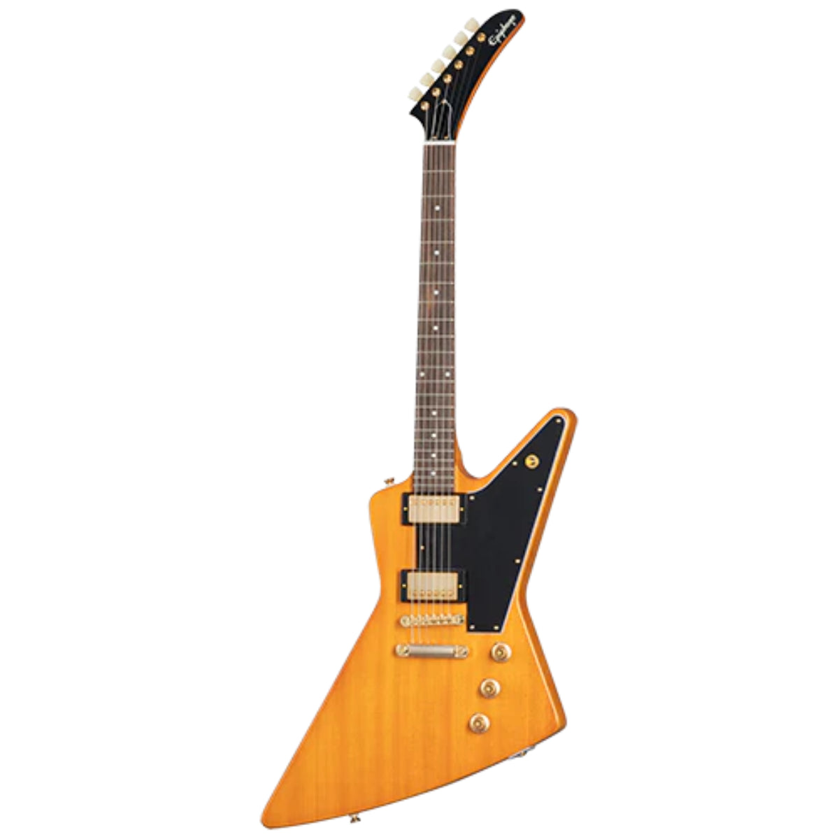 Đàn Guitar Điện Epiphone 1958 Korina Explorer Black Pickguard Aged