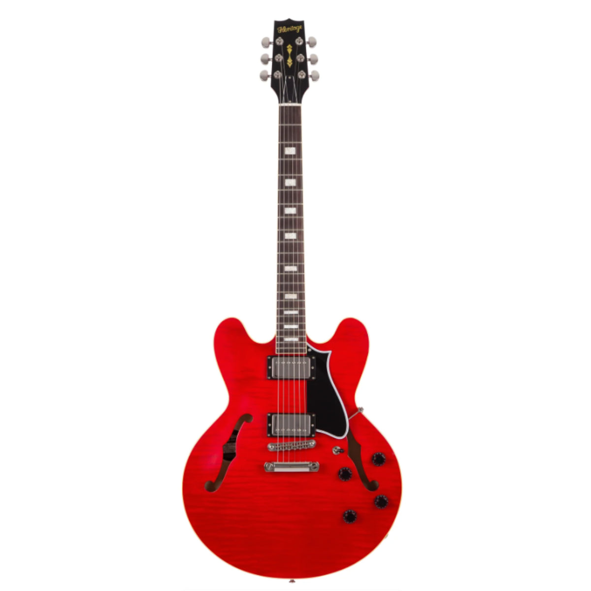 Heritage Custom Shop Core Collection H-535 Electric Guitar with Case, Trans Cherry