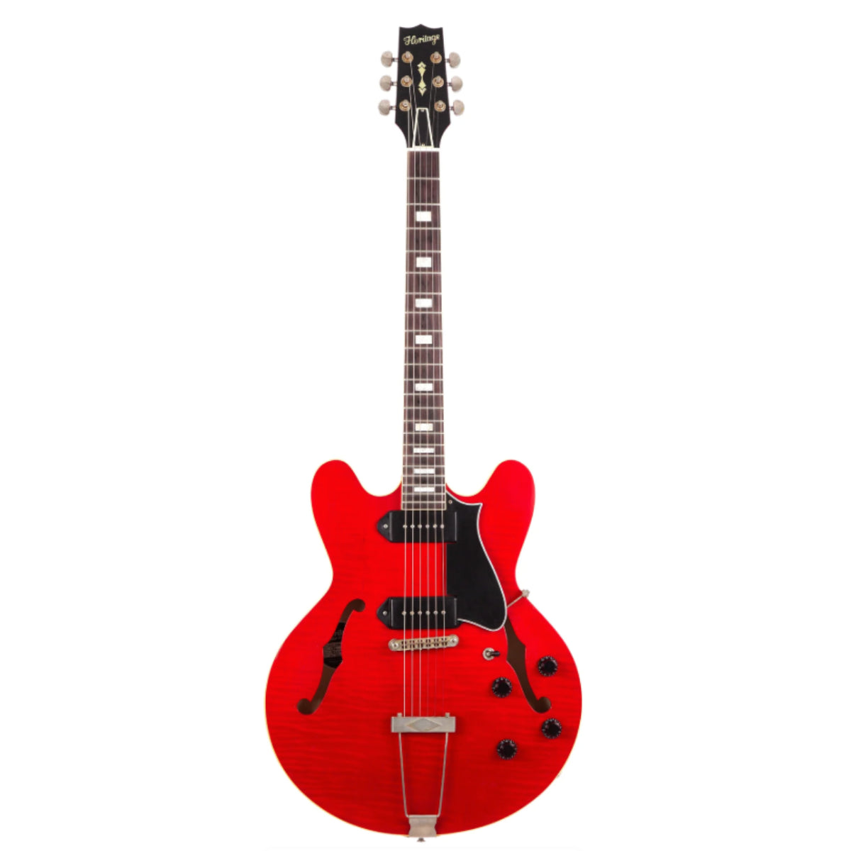 Heritage Custom Shop Core Collection H-530 Electric Guitar with Case, Trans Cherry, Artisan Aged