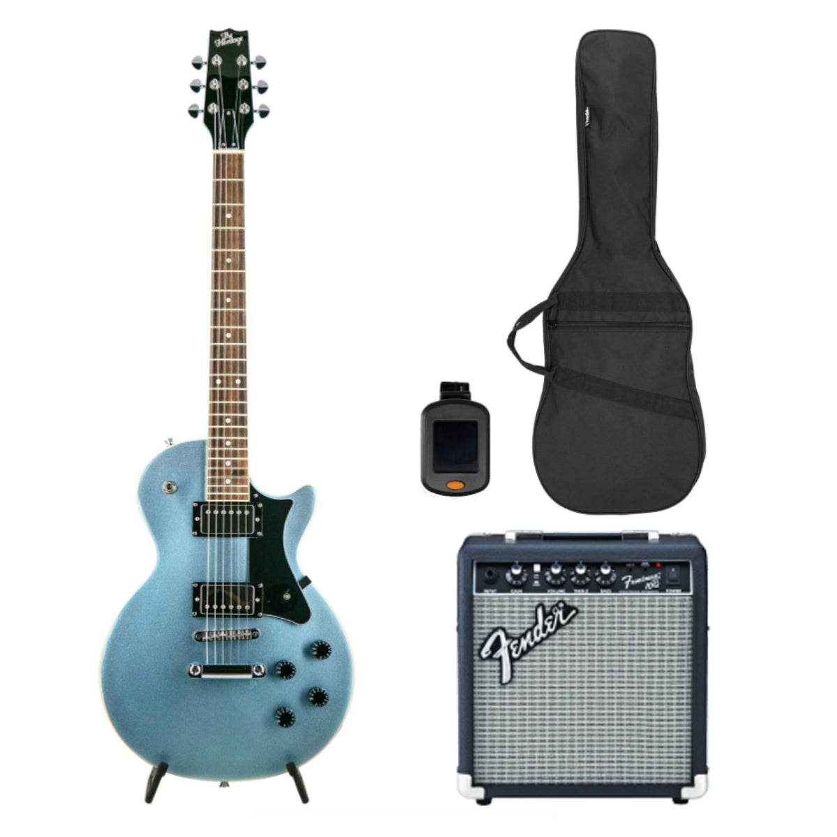 Heritage Ascent Collection H-150 Electric Guitar Bundle, Pelham Blue (VN Exclusive)