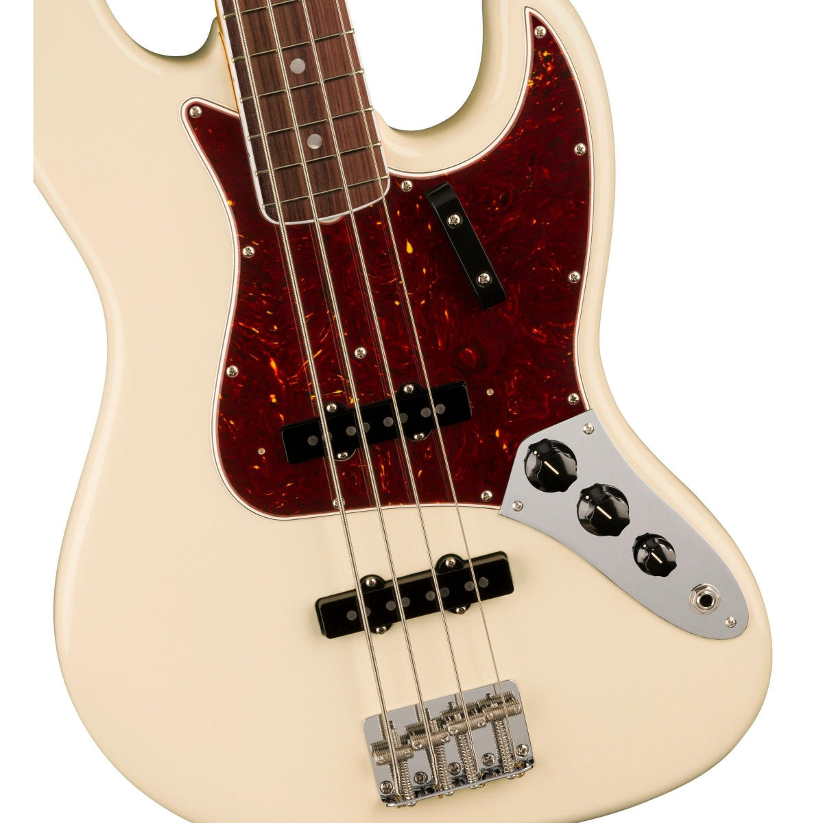 Đàn Guitar Bass Fender American Vintage II 1966 Jazz Bass, Bound-Round Laminated Rosewood Fingerboard, Olympic White, #0190170805