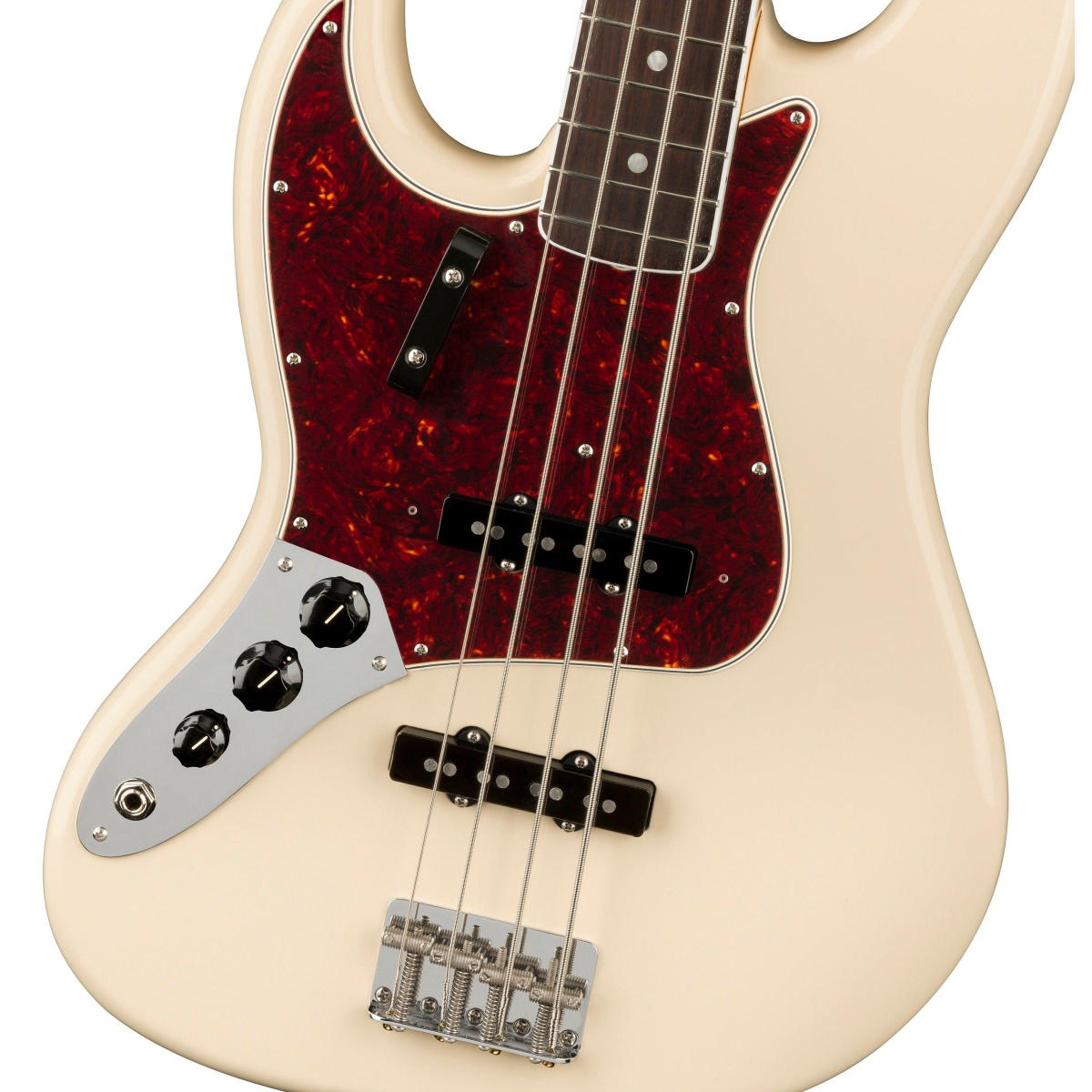 Đàn Guitar Bass Fender American Vintage II 1966 Jazz Bass Left-Hand, Bound-Round Laminated Rosewood Fingerboard, Olympic White, #0190180805