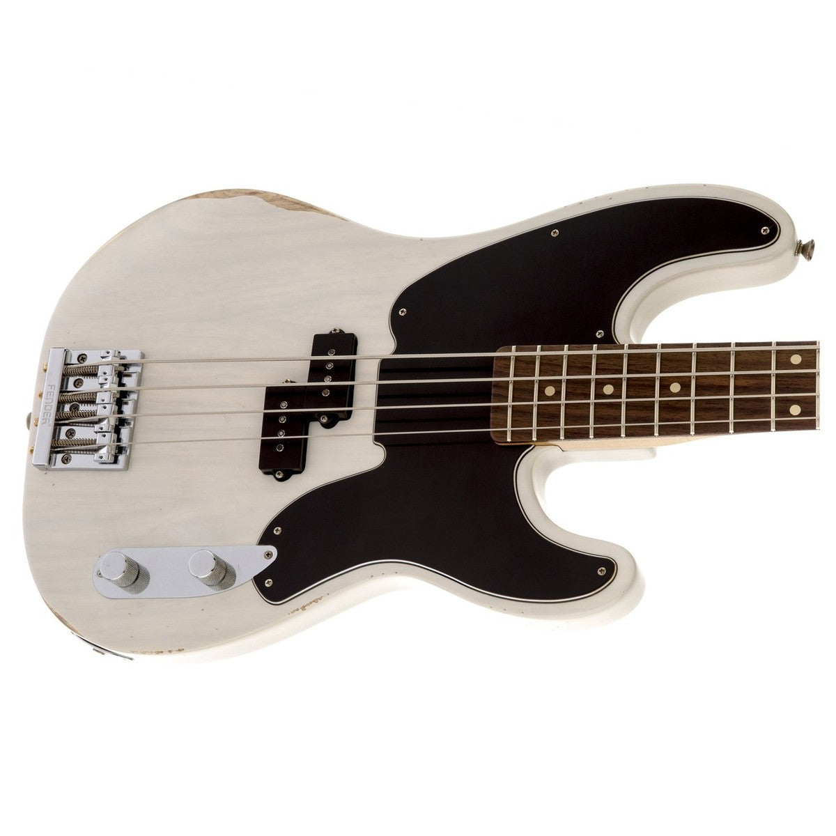 Đàn Guitar Bass Fender Mike Dirnt Road Worn Precision, Rosewood Fingerboard, White Blonde, #0138410701