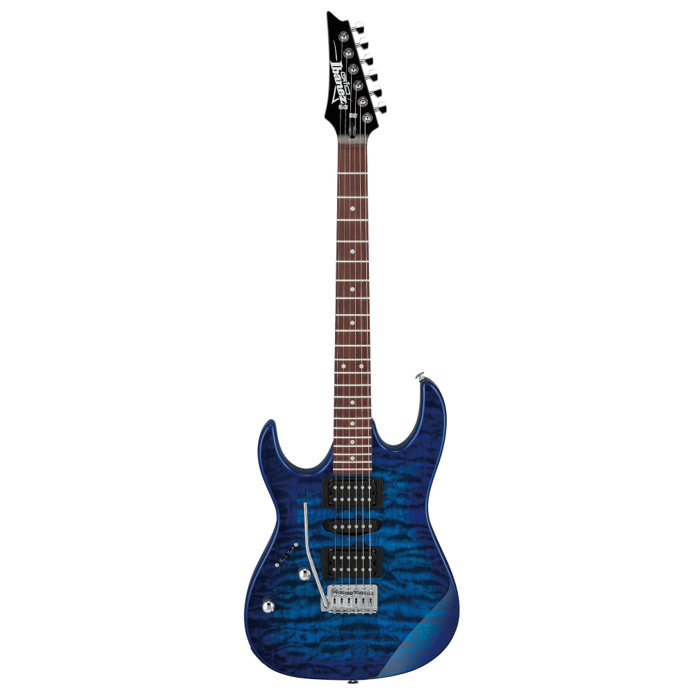 Ibanez GRX70QAL GIO Left Handed, Transparent Blue Burst