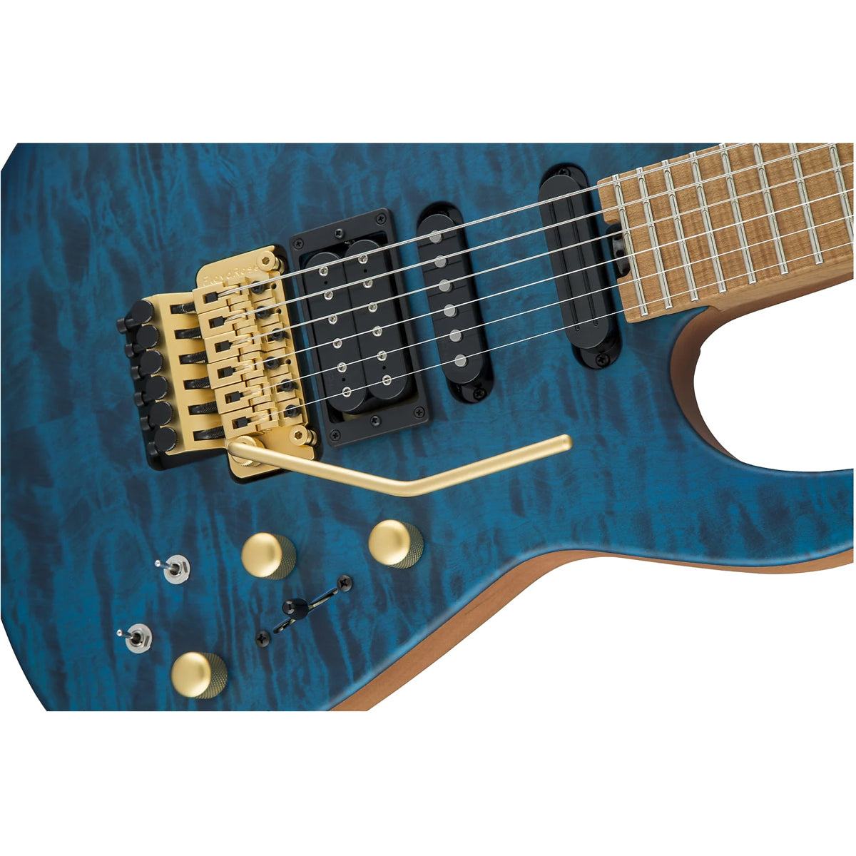 Đàn Guitar Điện Jackson USA Signature Phil Collen PC1, Caramelized Flame Maple Fingerboard, Satin Trans Blue, #2803152874