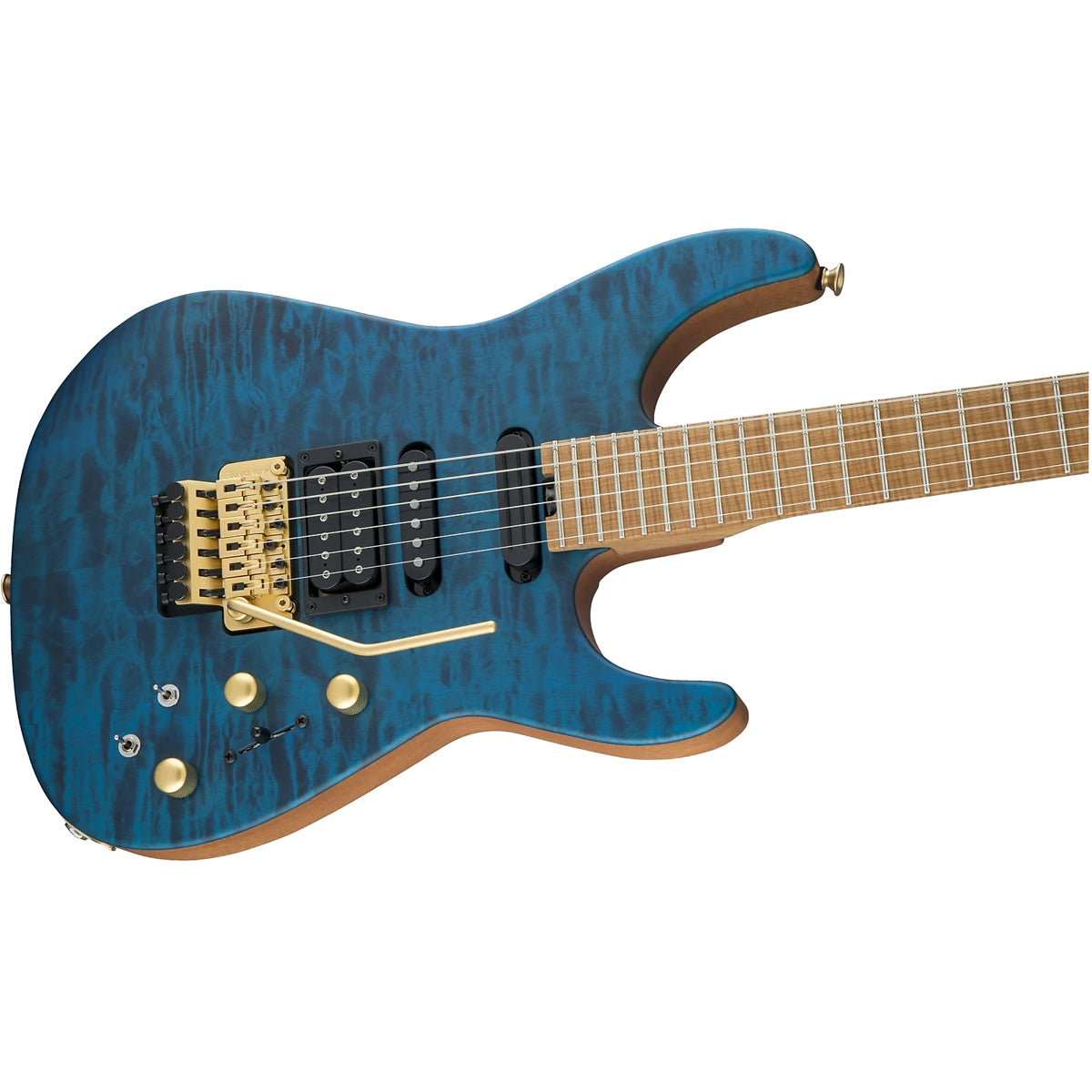 Đàn Guitar Điện Jackson USA Signature Phil Collen PC1, Caramelized Flame Maple Fingerboard, Satin Trans Blue, #2803152874