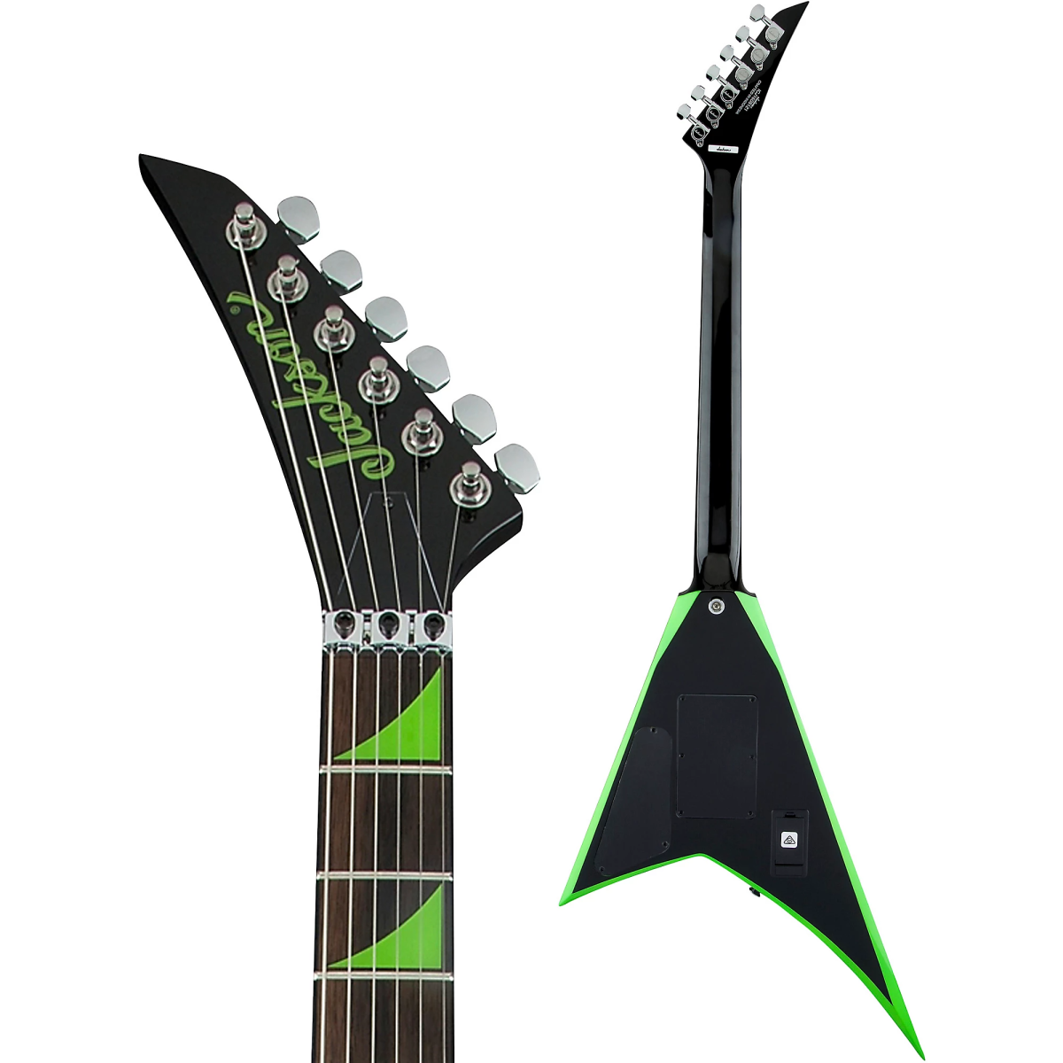 Đàn Guitar Điện Jackson X Series Rhoads RRX24, Laurel Fingerboard, Black With Neon Green Bevels, #2913636529