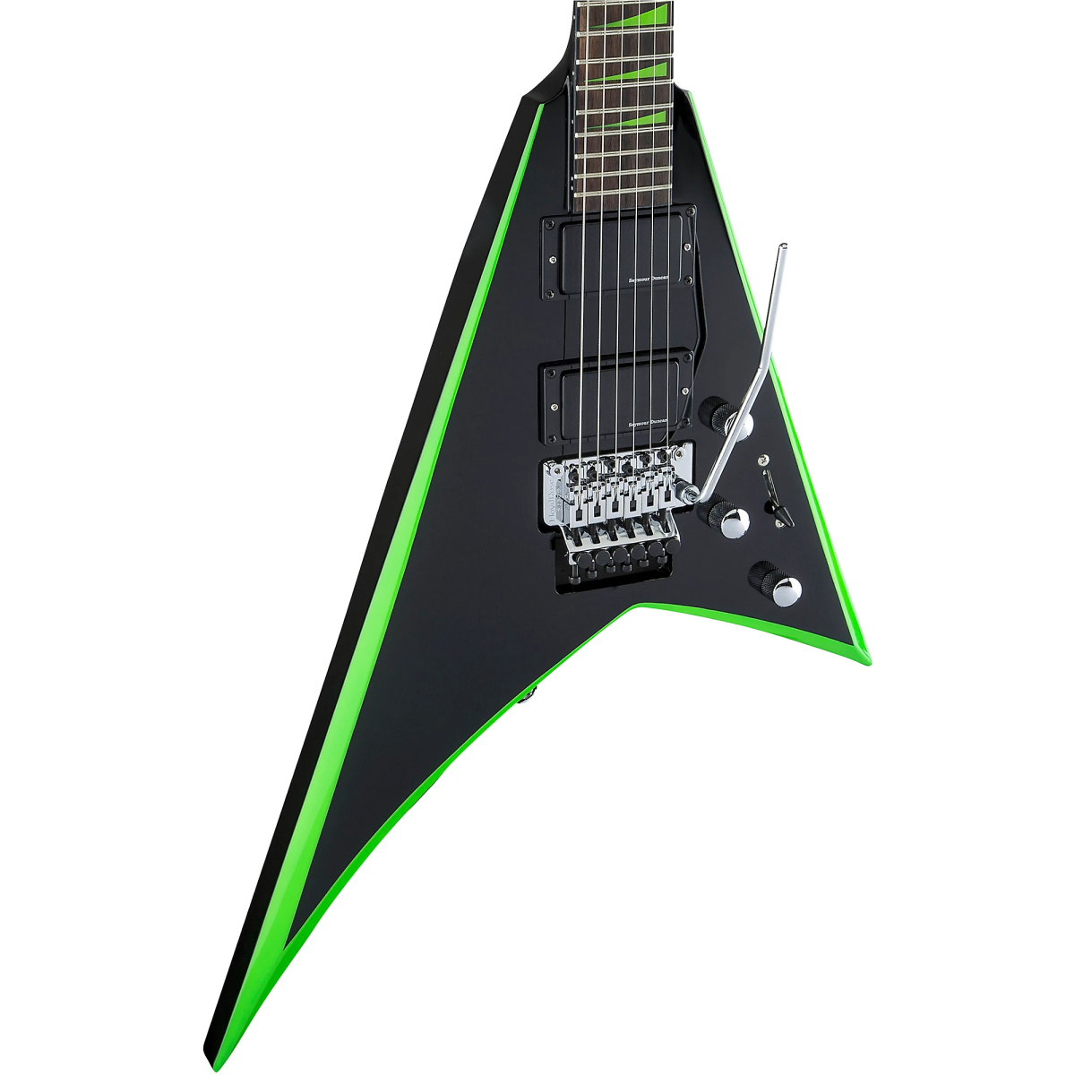 Đàn Guitar Điện Jackson X Series Rhoads RRX24, Laurel Fingerboard, Black With Neon Green Bevels, #2913636529