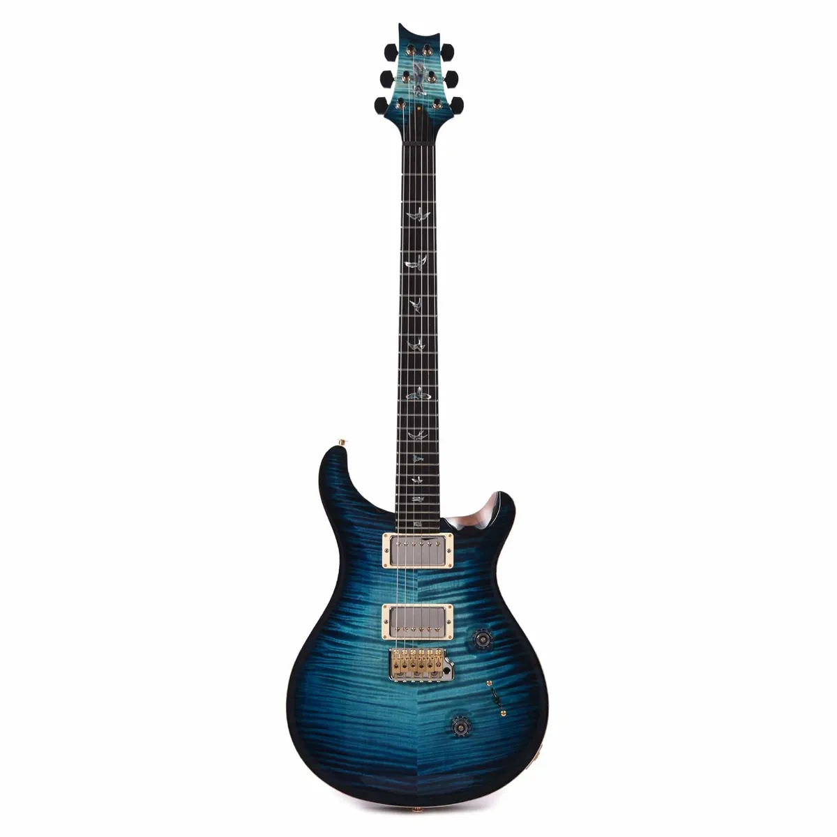 Đàn Guitar Điện PRS Custom 24 Wood Library 10 Top Private Stock, Blue Steel Glow Smoked Burst w/Case