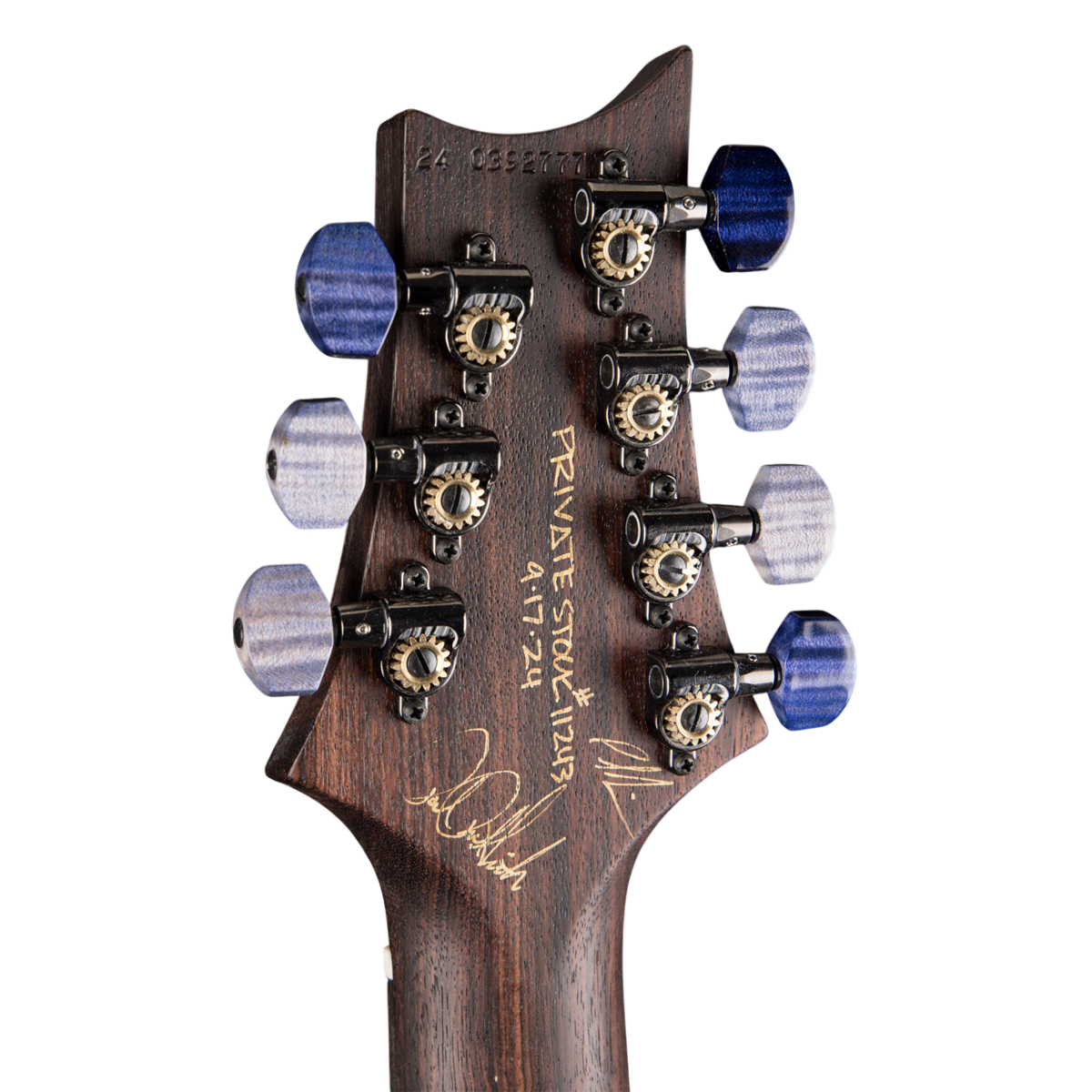 Đàn Guitar Điện 7 Dây PRS Custom 24 Wood Library 10 Top Private Stock, Purple Glow w/Case