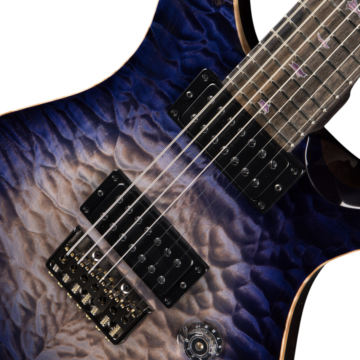 Đàn Guitar Điện 7 Dây PRS Custom 24 Wood Library 10 Top Private Stock, Purple Glow w/Case