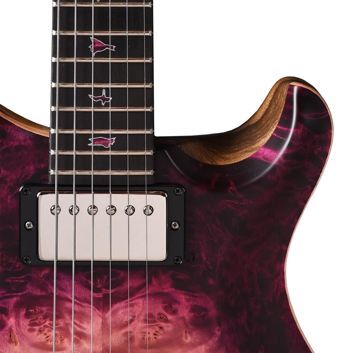 Đàn Guitar Điện PRS DGT Wood Library 10 Top Private Stock, Black Limba Orchid Glow w/Case
