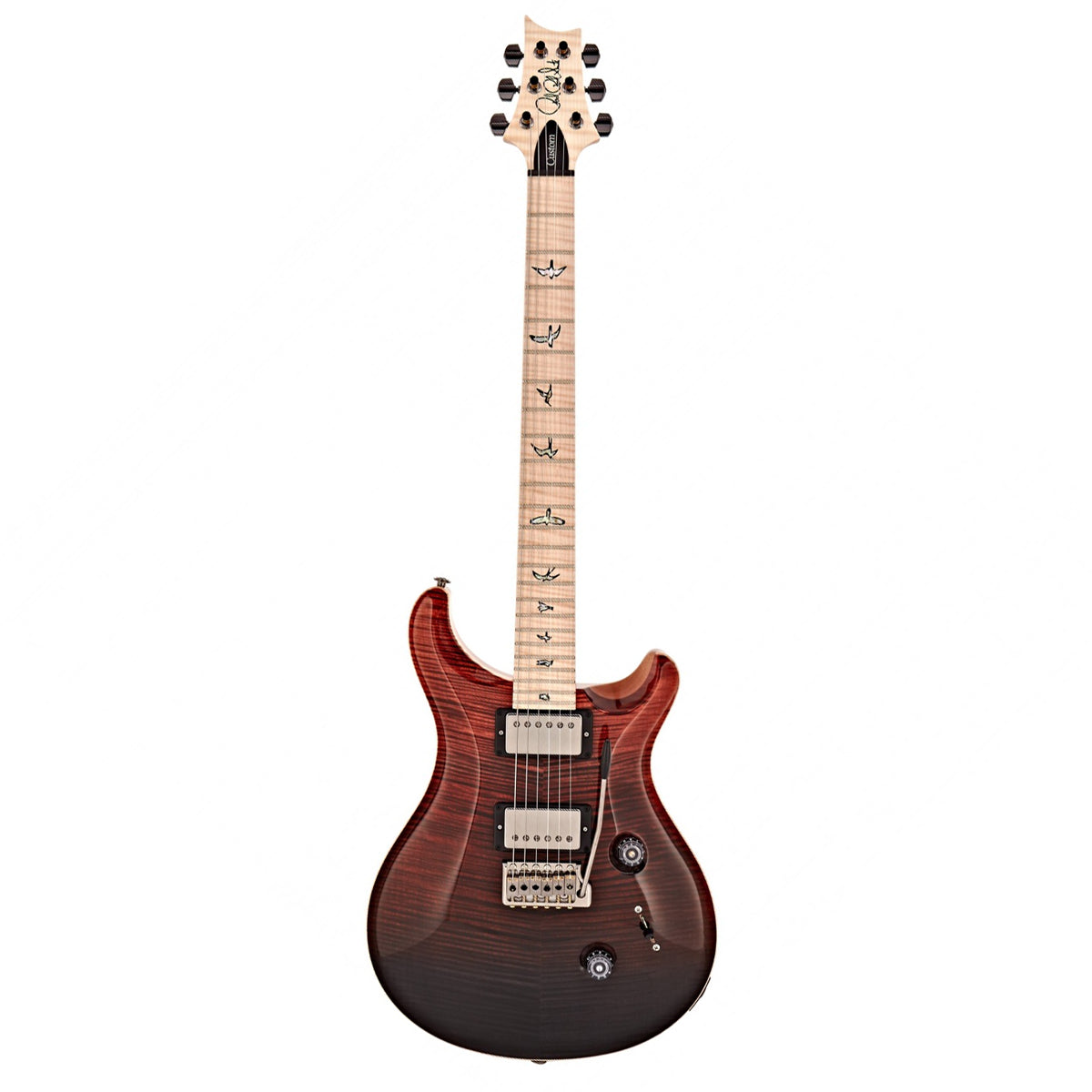 Đàn Guitar Điện PRS Custom 24 Wood Library 10 Top, Red/Grey Black Fade w/Case
