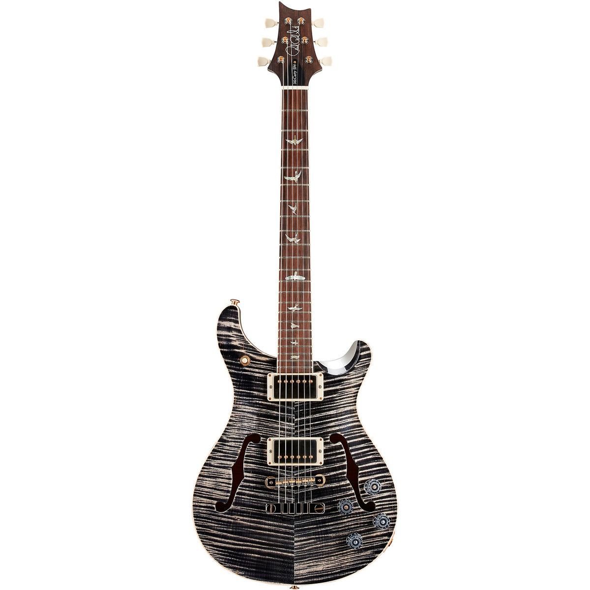 Đàn Guitar Điện PRS McCarty 594 Hollowbody II Wood Library 10 Top, Platinum Charcoal w/Case