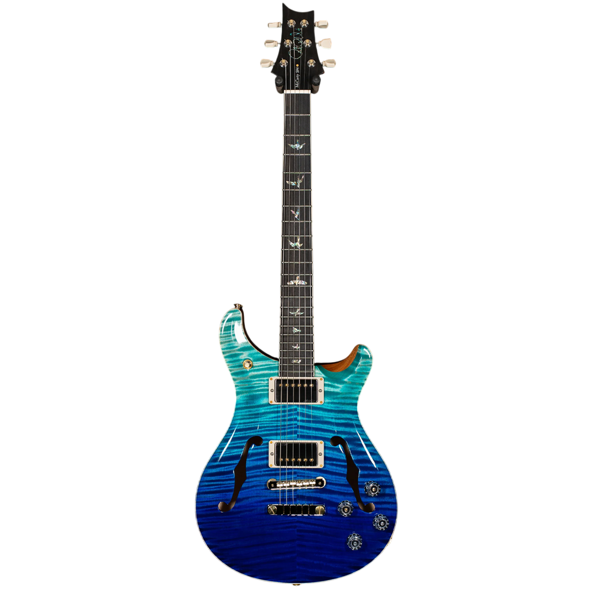 Đàn Guitar Điện PRS McCarty 594 Hollowbody II Wood Library 10 Top, Blue Fade w/Case