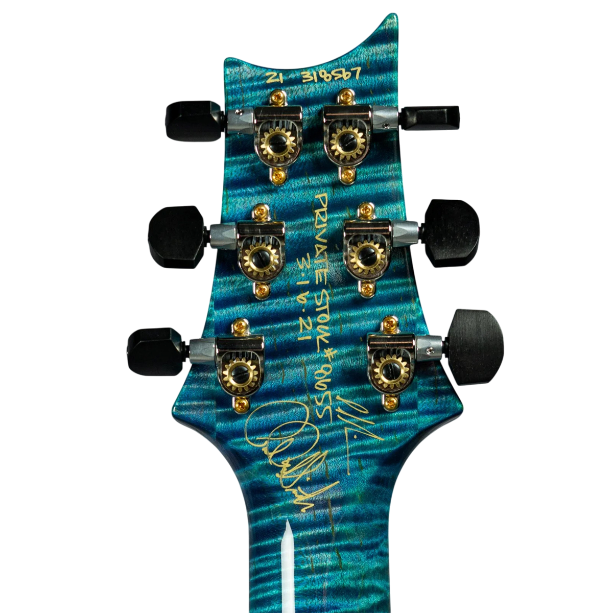 Đàn Guitar Điện PRS McCarty 594 Hollowbody II Wood Library 10 Top Private Stock, Aqua Violet Glow w/Case