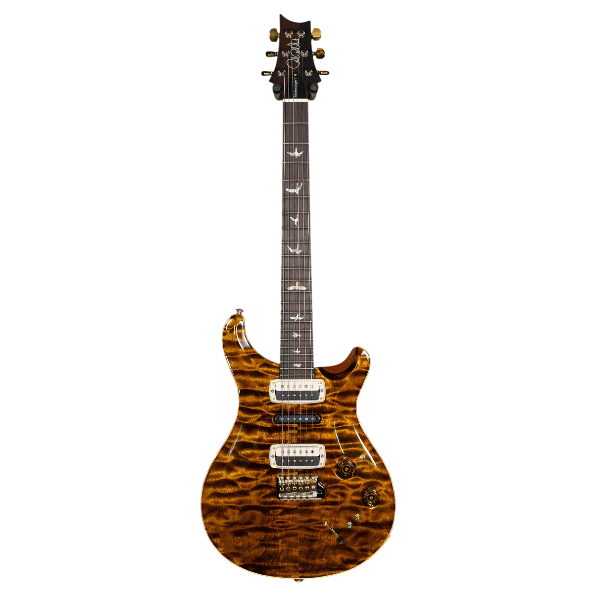 Đàn Guitar Điện PRS Modern Eagle V Wood Library 10 Top, Black Gold w/Case