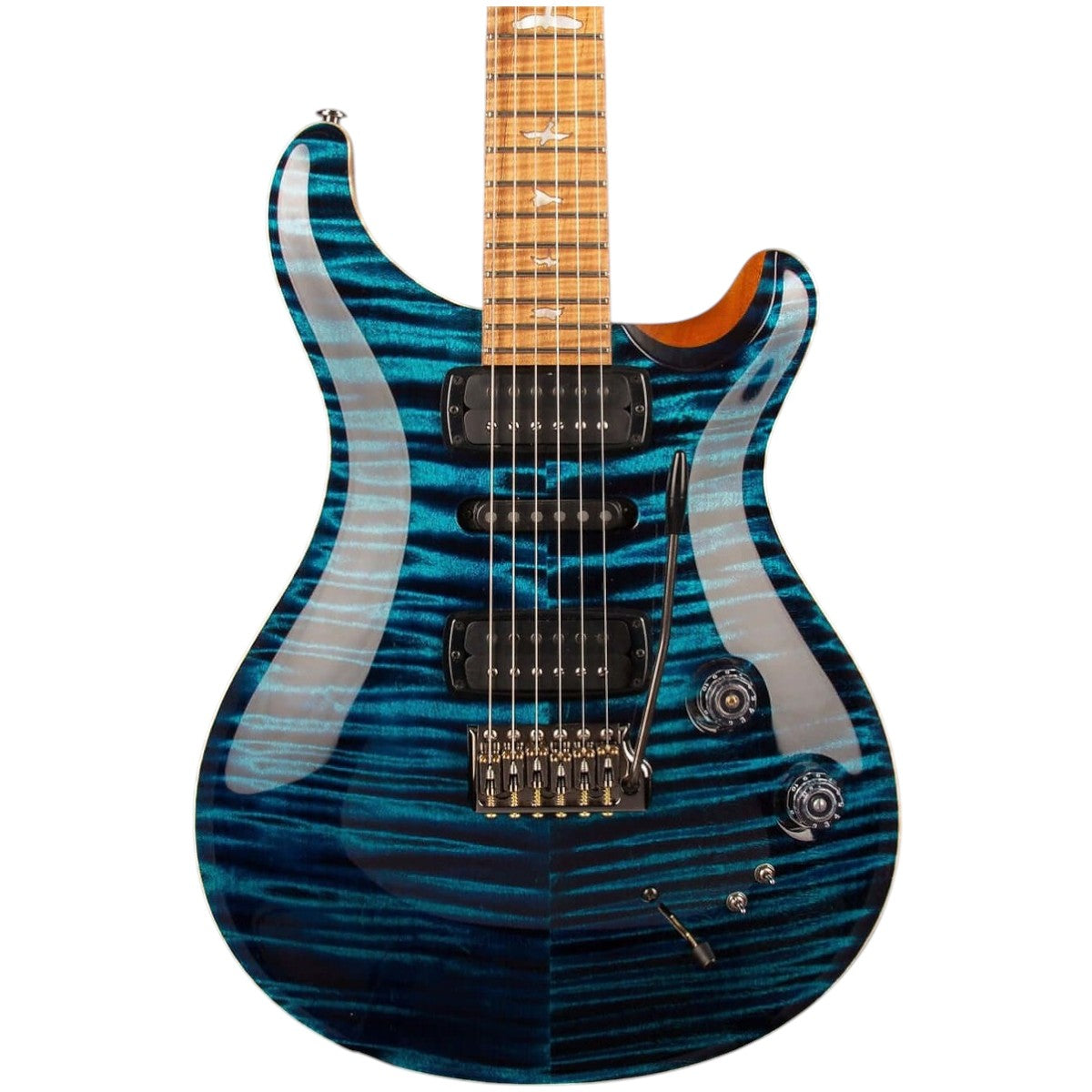 Đàn Guitar Điện PRS Modern Eagle V Wood Library 10 Top Private Stock, Sapphire Glow w/Case