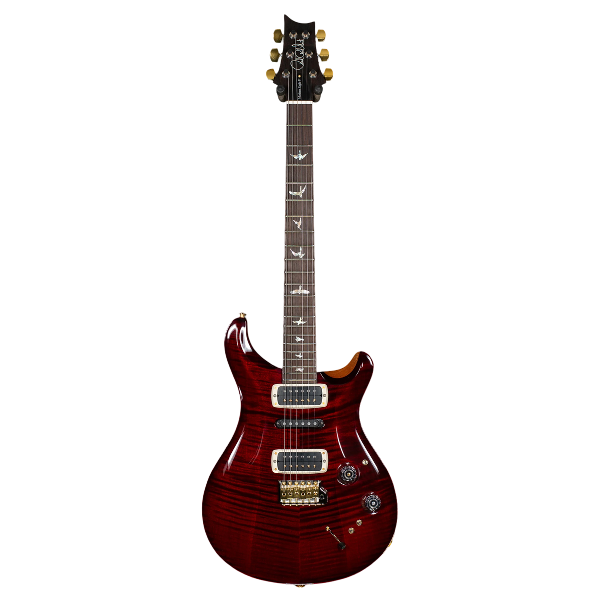 Đàn Guitar Điện PRS Modern Eagle V Wood Library 10 Top, Red Tiger Smokeburst w/Case