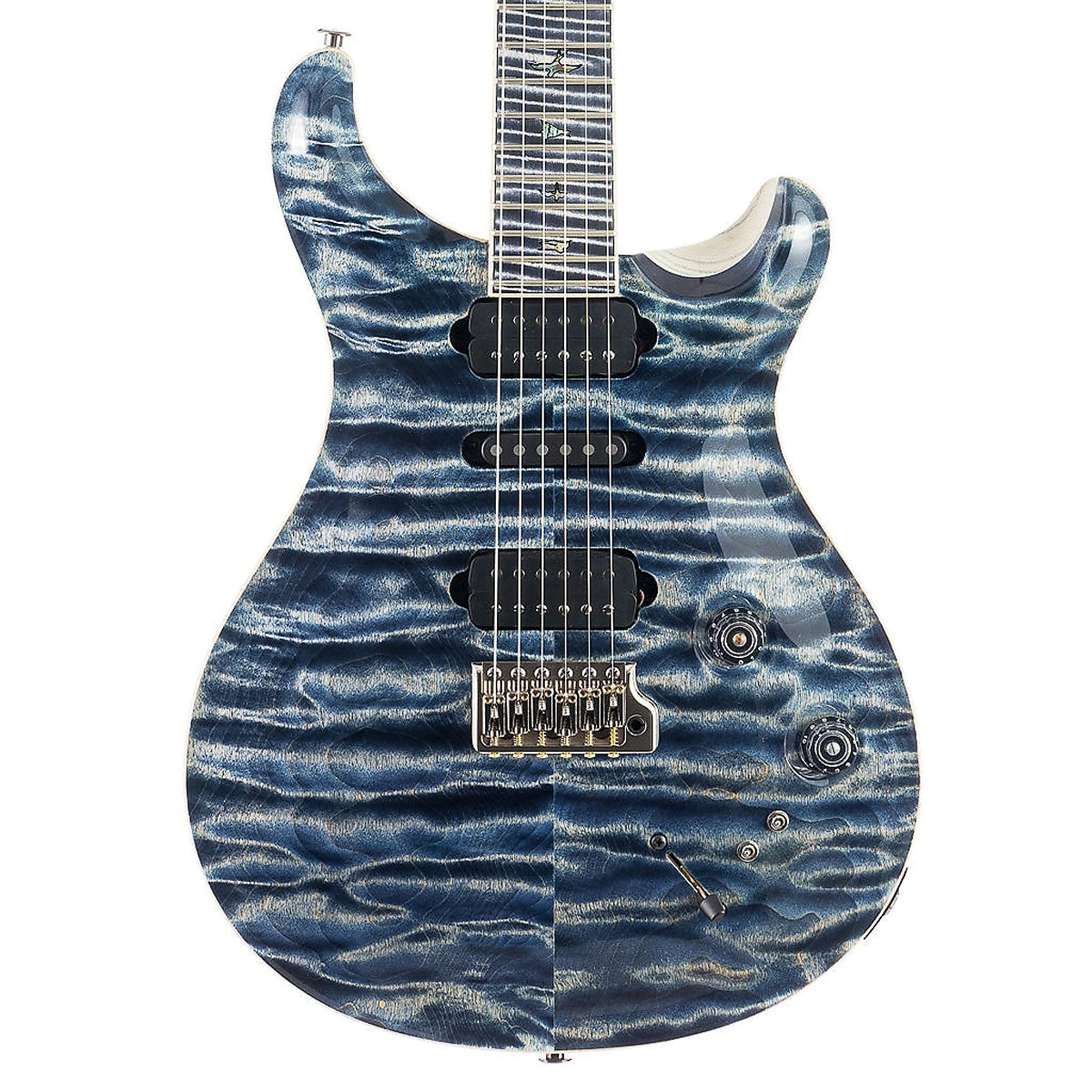 Đàn Guitar Điện PRS Modern Eagle V Wood Library 10 Top Private Stock, Faded Indigo w/Case