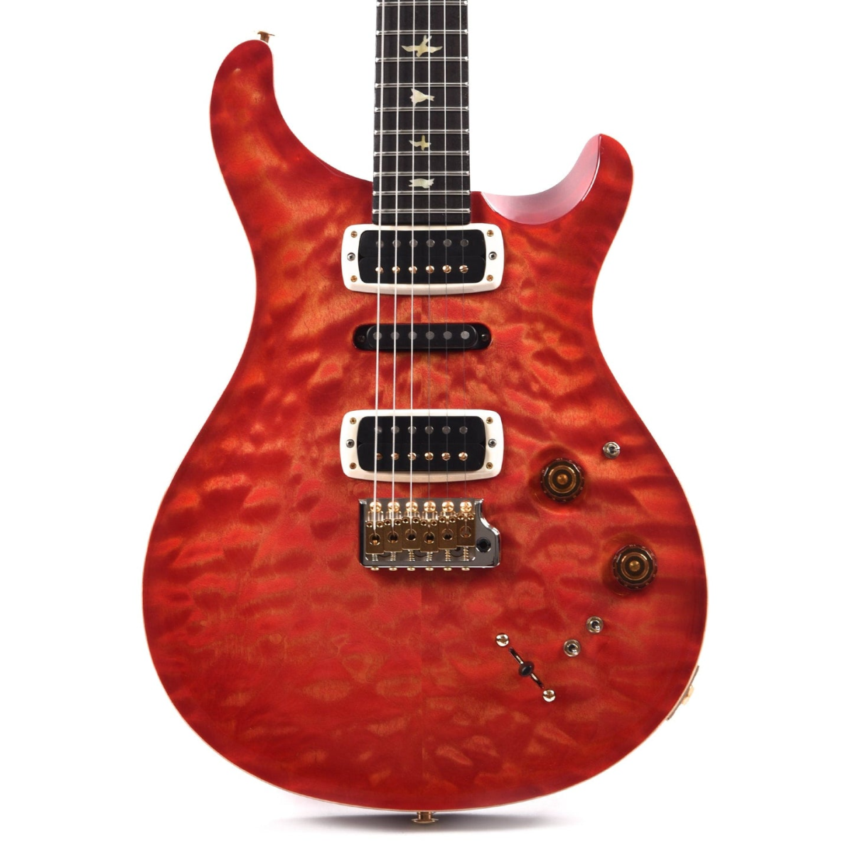 Đàn Guitar Điện PRS Modern Eagle V Wood Library 10 Top, Quilt Blood Orange w/Case
