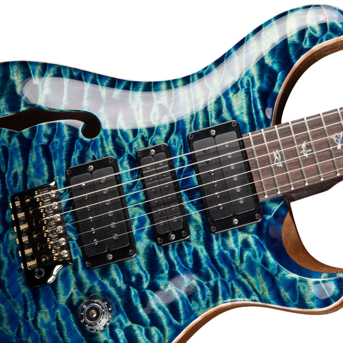 Đàn Guitar Điện PRS Special Semi-Hollow Wood Library 10 Top, River Blue w/Case