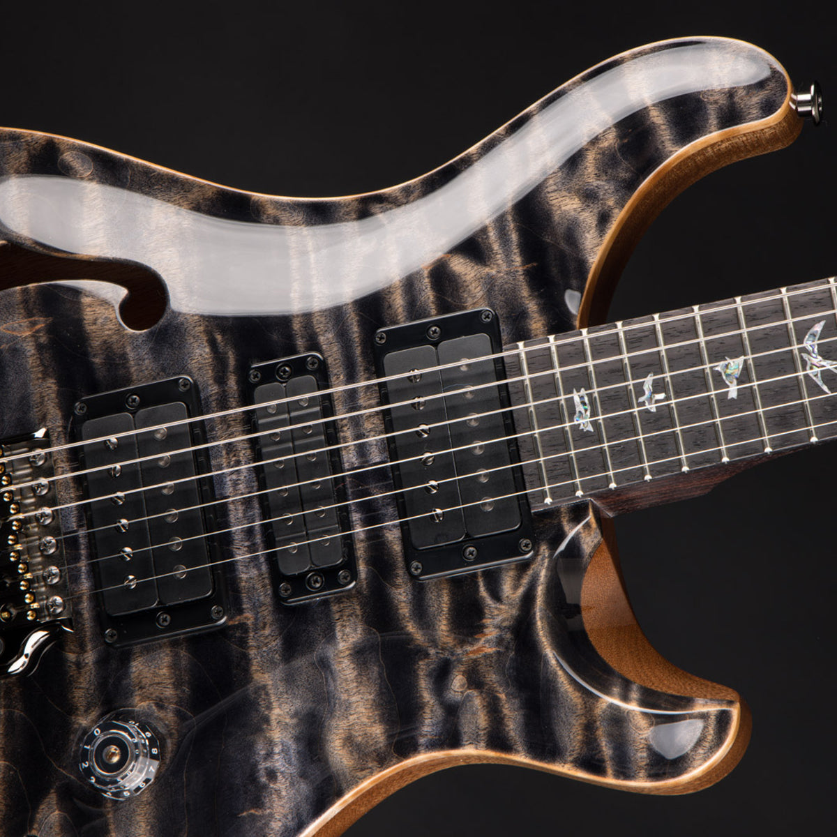 Đàn Guitar Điện PRS Special Semi-Hollow Wood Library 10 Top, Charcoal Quilt w/Case