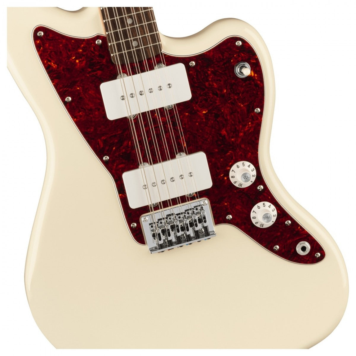 Đàn Guitar Điện Squier Paranormal Jazzmaster XII, Laurel Fingerboard, Olympic White
