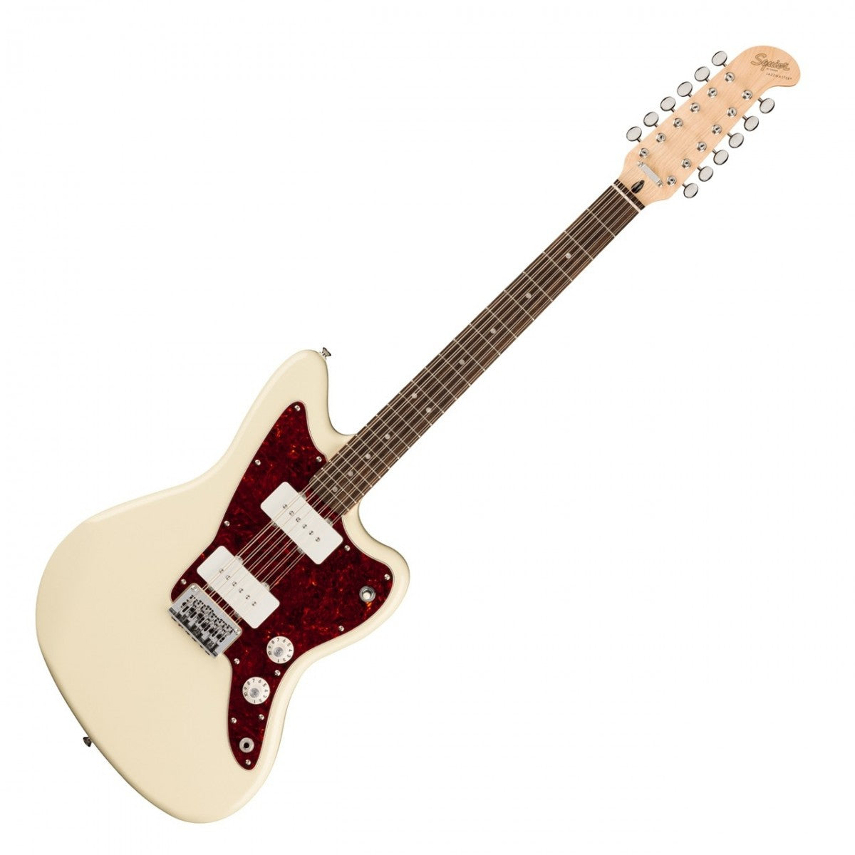 Đàn Guitar Điện Squier Paranormal Jazzmaster XII, Laurel Fingerboard, Olympic White
