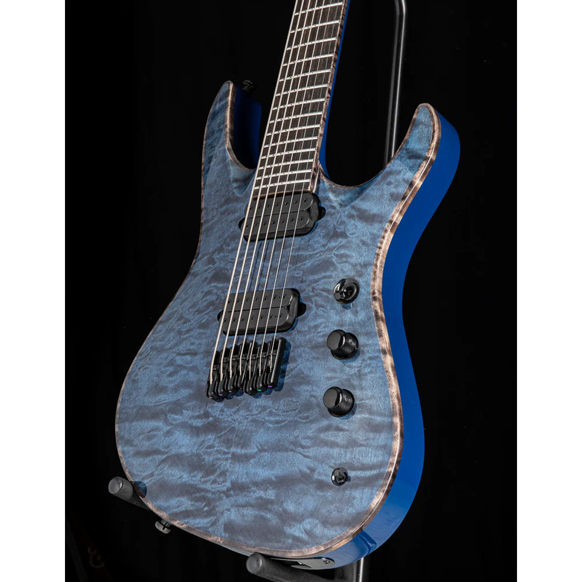 Đàn Guitar Điện Jackson USA Signature Chris Broderick Soloist HT7, Ebony Fingerboard, Transparent Blue, #2803157886