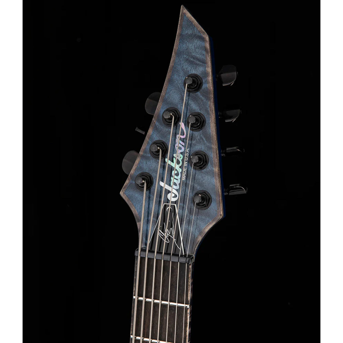 Đàn Guitar Điện Jackson USA Signature Chris Broderick Soloist HT7, Ebony Fingerboard, Transparent Blue, #2803157886