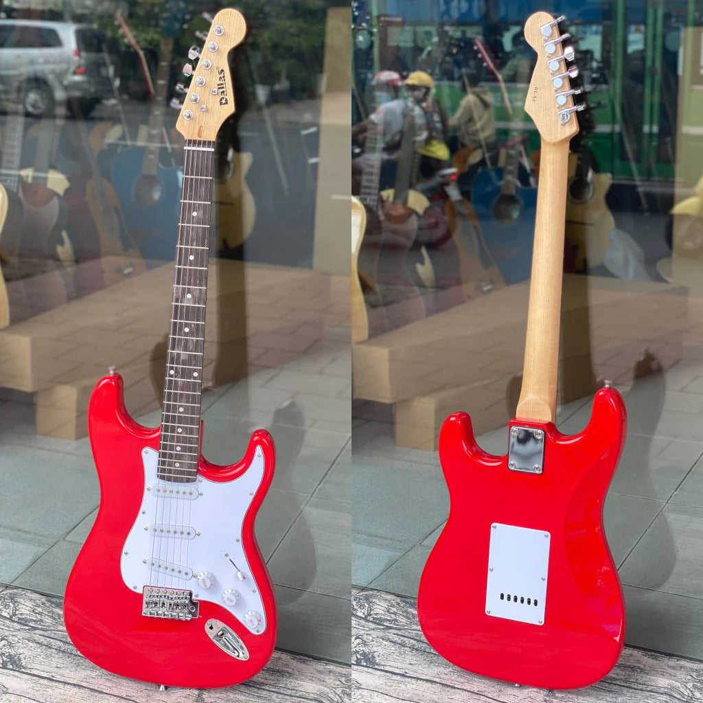 Đàn Guitar Điện Dallas DL-S1 SSS, Rosewood Fingerboard, Red