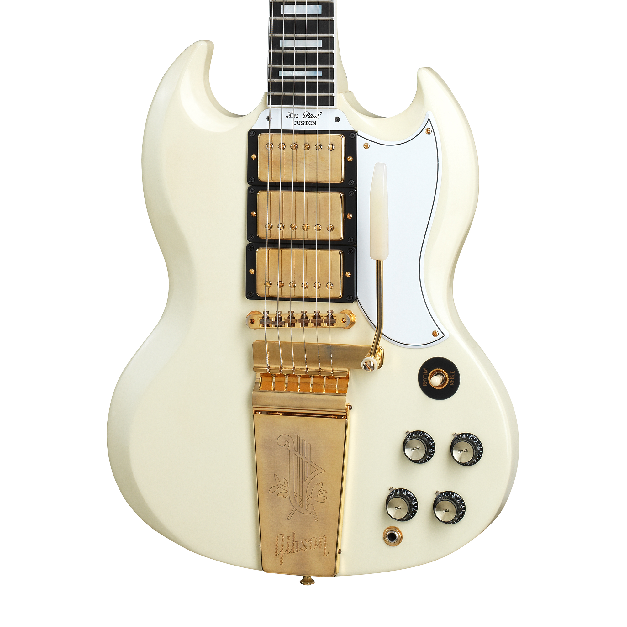 Đàn Guitar Điện Gibson 1963 Les Paul SG Custom Reissue with Maestro Vibrola, Classic White