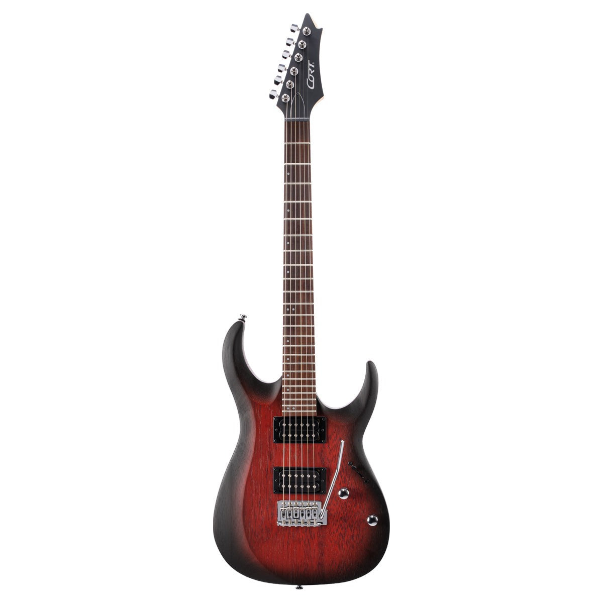 Đàn Guitar Điện Cort X100 Open Pore Black Cherry Burst
