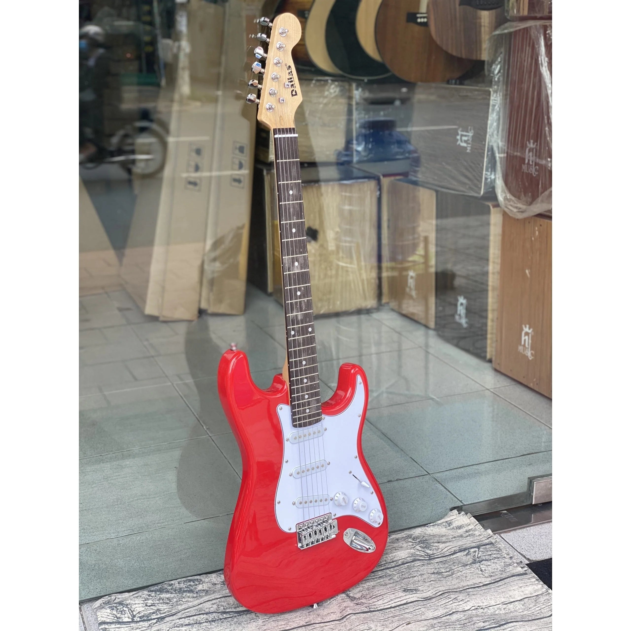 Đàn Guitar Điện Dallas DL-S1 SSS, Rosewood Fingerboard, Red