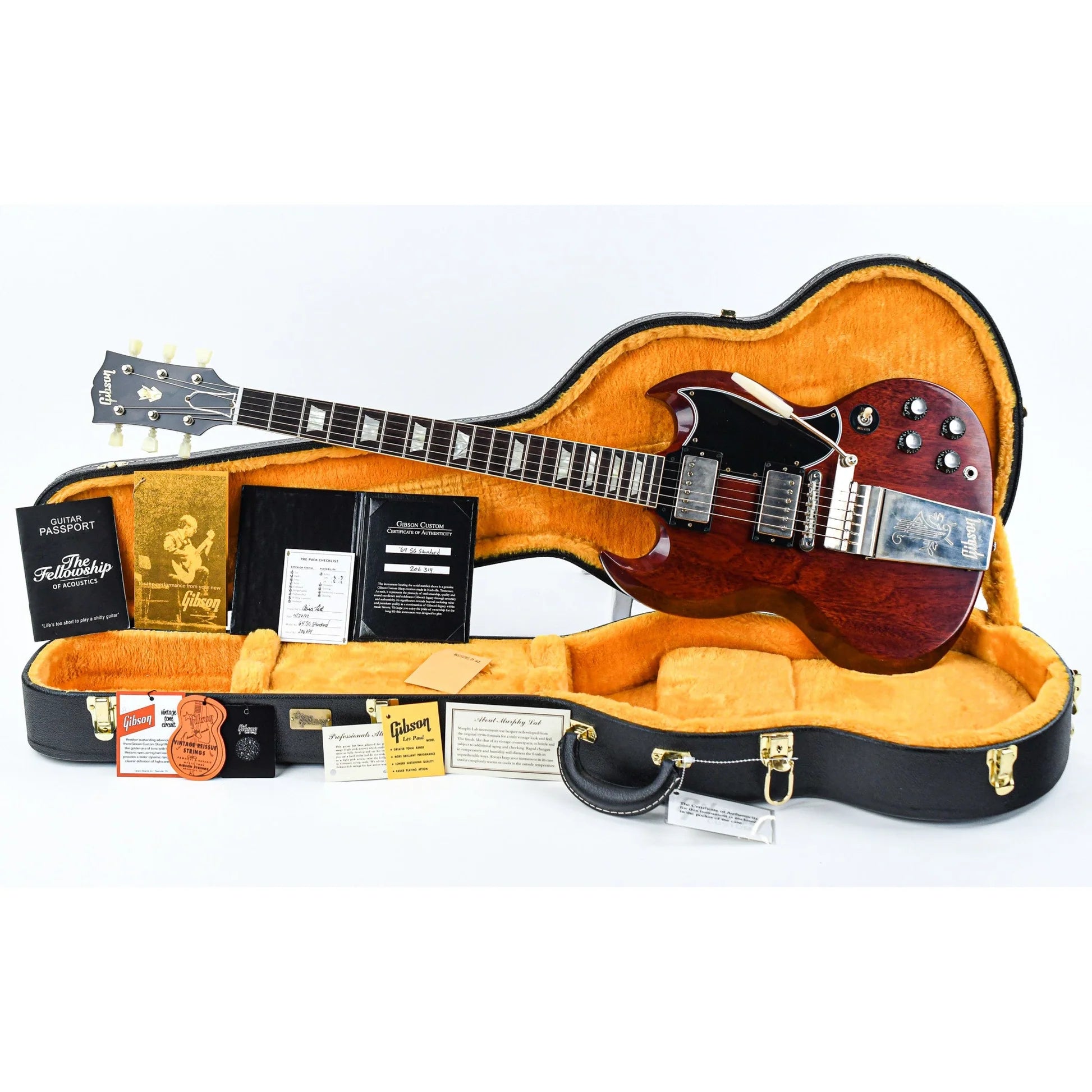 Đàn Guitar Điện Gibson Custom Shop 1964 SG Standard Reissue With Maestro Vibrola Cherry Red