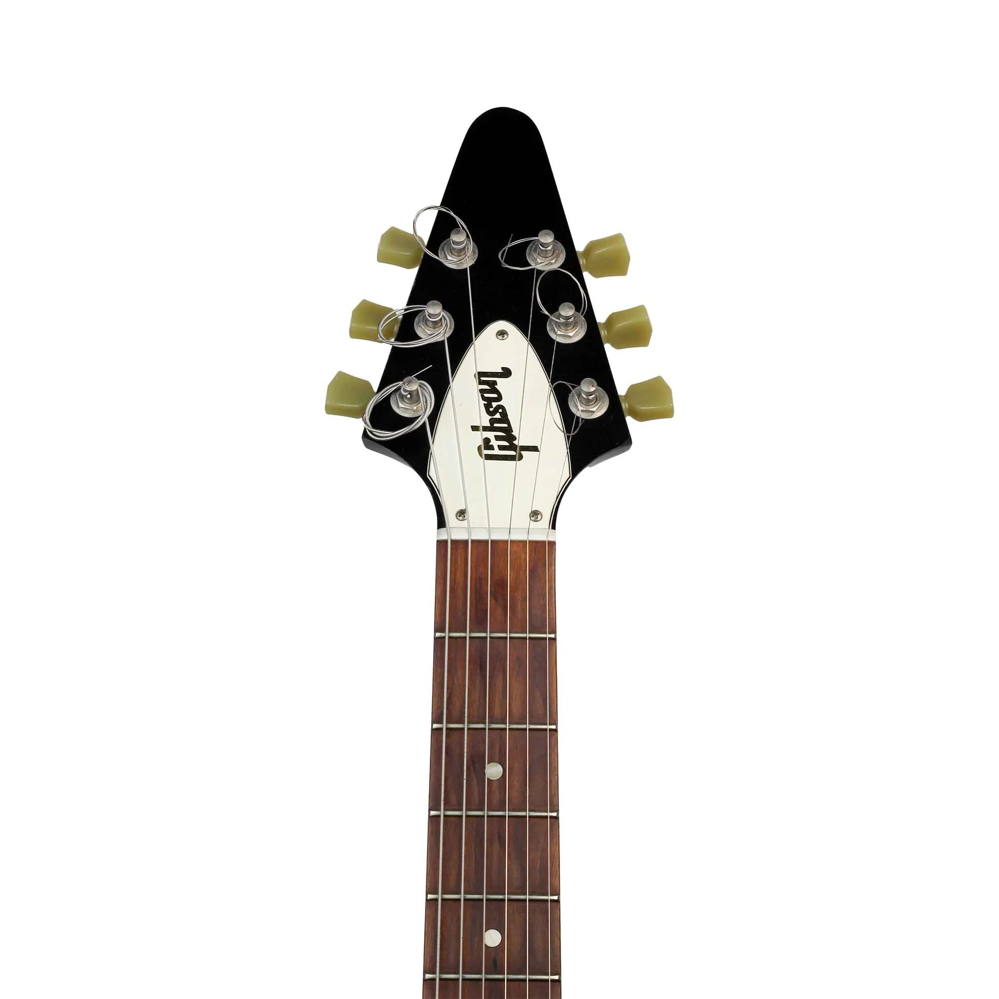 Đàn Guitar Điện Gibson Flying V 2011 Ebony With Jimi Hendrix Psychedelic Custom Paint, Vibrola